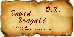 David Kragulj vizit kartica